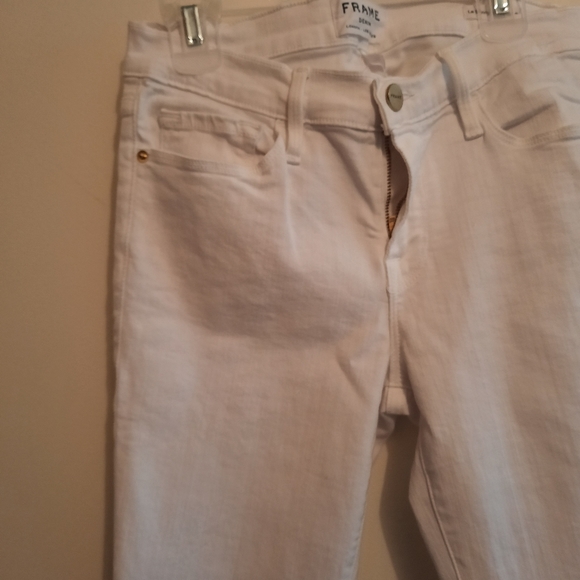 Frame Denim Le Skinny de Jeanne Crop White Skinny Jeans - Picture 12 of 14